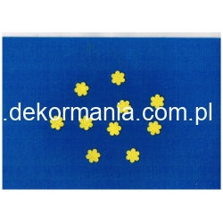 Kwiatuszki filcowe średnica 2cm , grubość 1,5mm (KOMPLET 10 sztuk) ŻÓŁTE, kwiaty z filcu